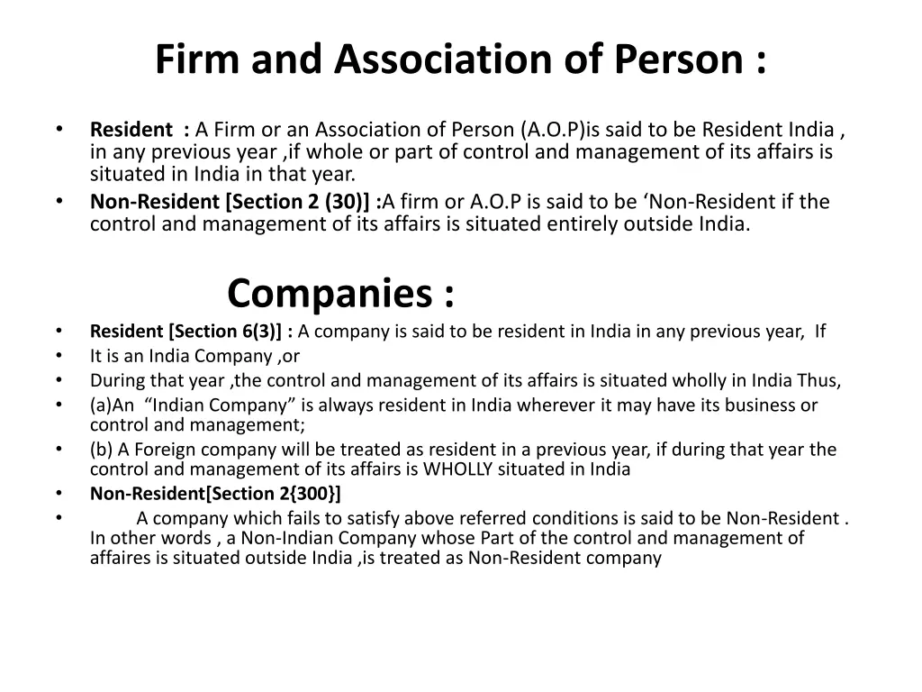 firm and association of person