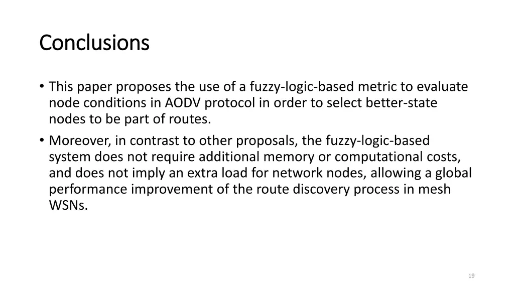 conclusions conclusions
