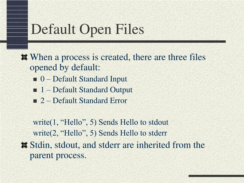 default open files