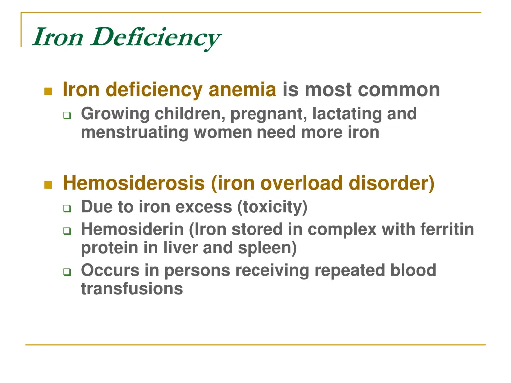 iron deficiency
