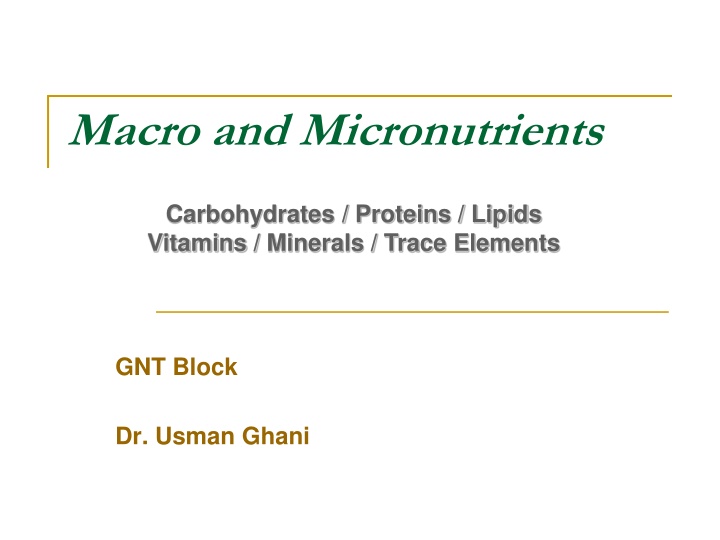 macro and micronutrients