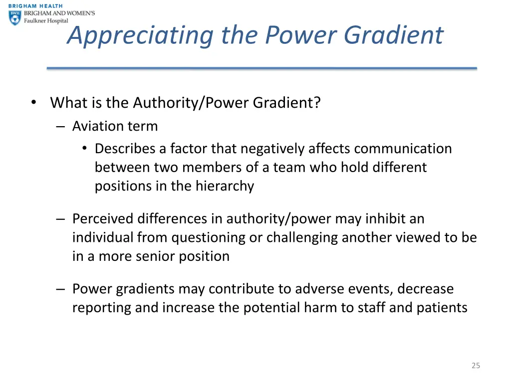 appreciating the power gradient