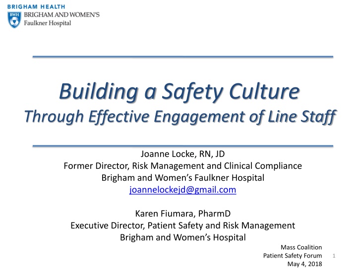 building a safety culture through effective