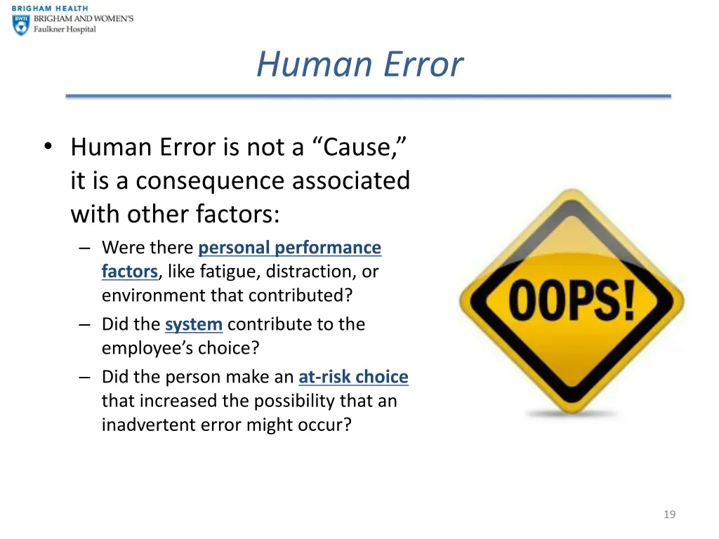 human error