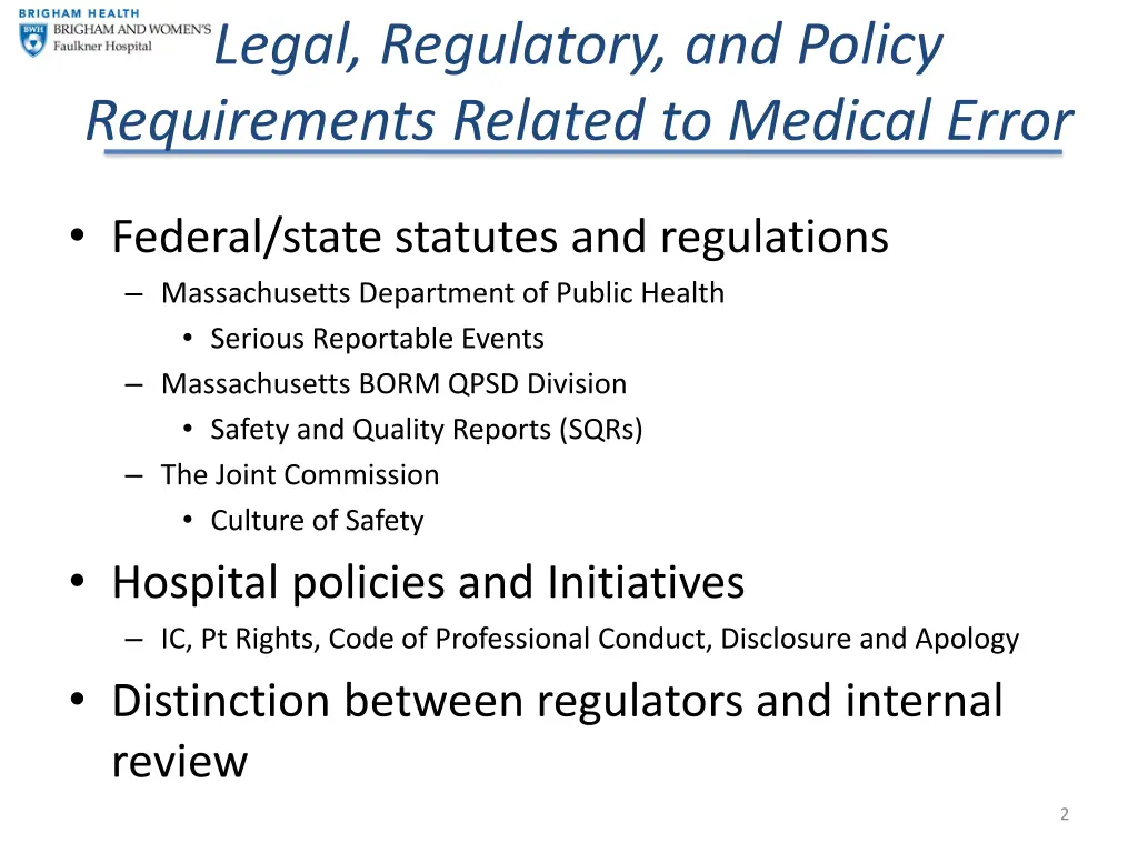 legal regulatory and policy requirements related