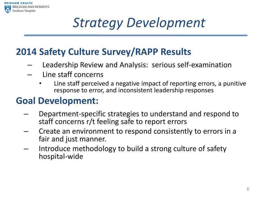 strategy development