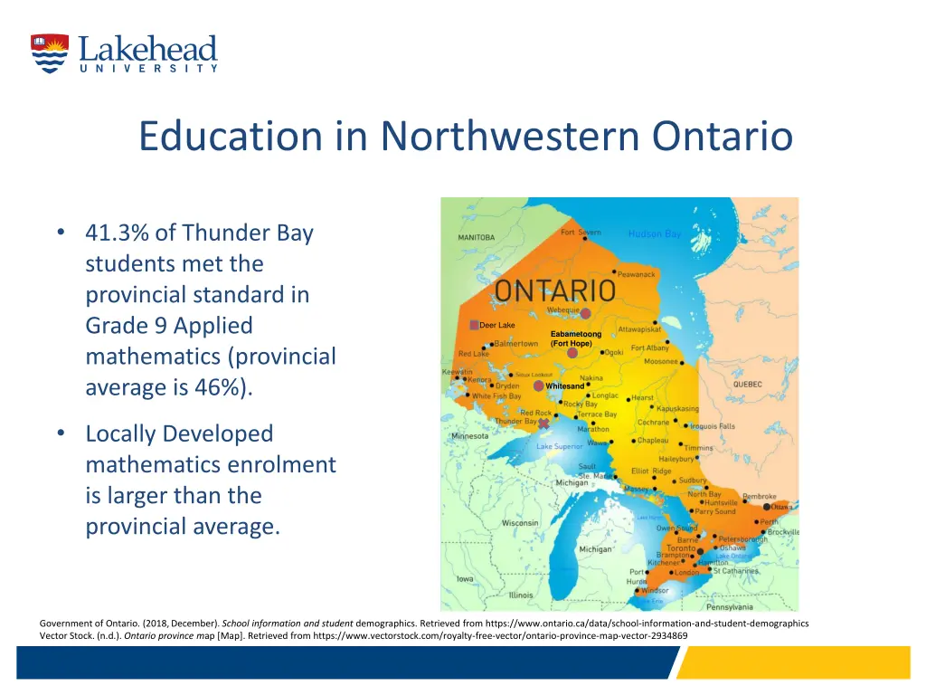 education in northwestern ontario