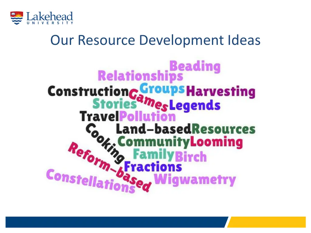 our resource development ideas