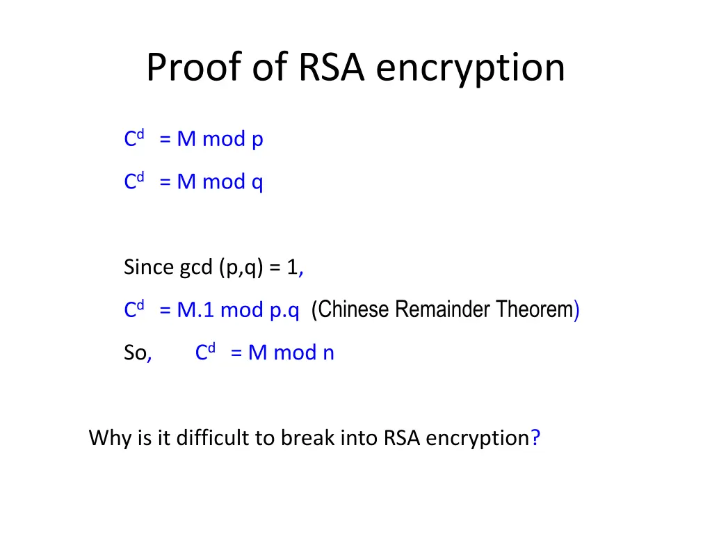 proof of rsa encryption 1