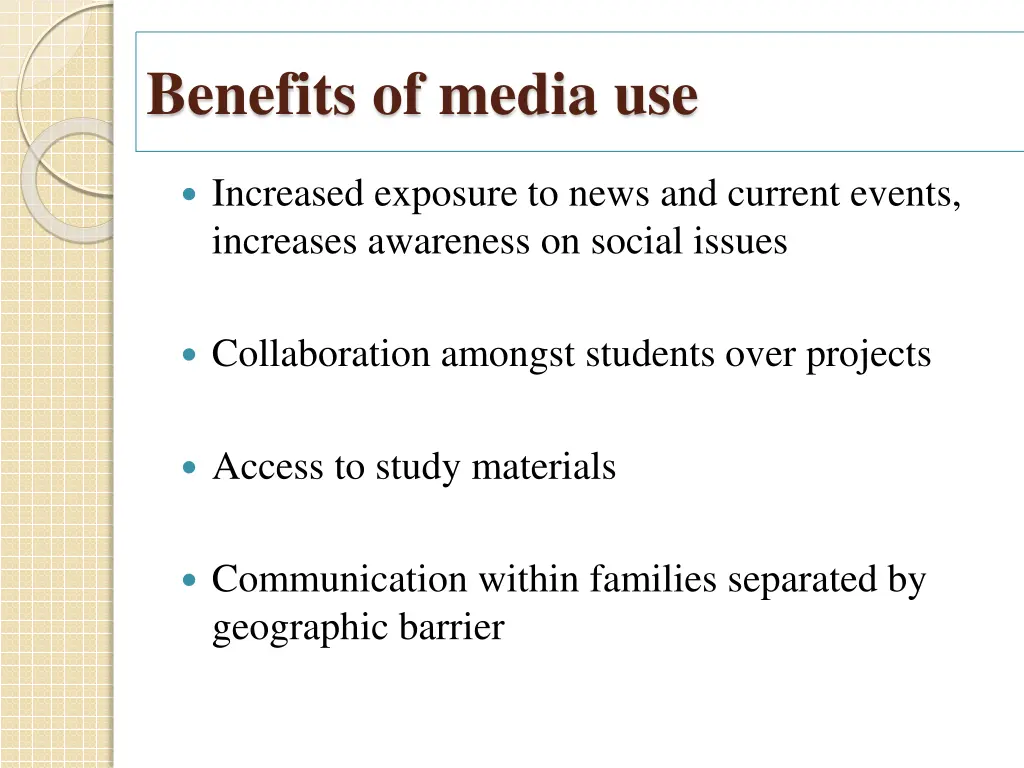 benefits of media use