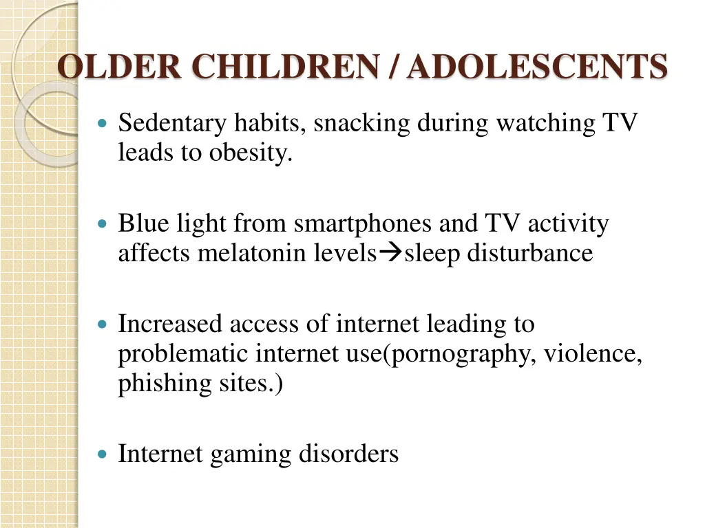 older children adolescents