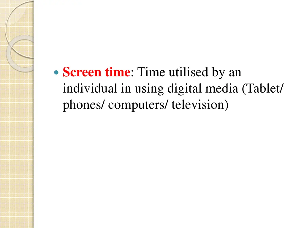 screen time time utilised by an individual