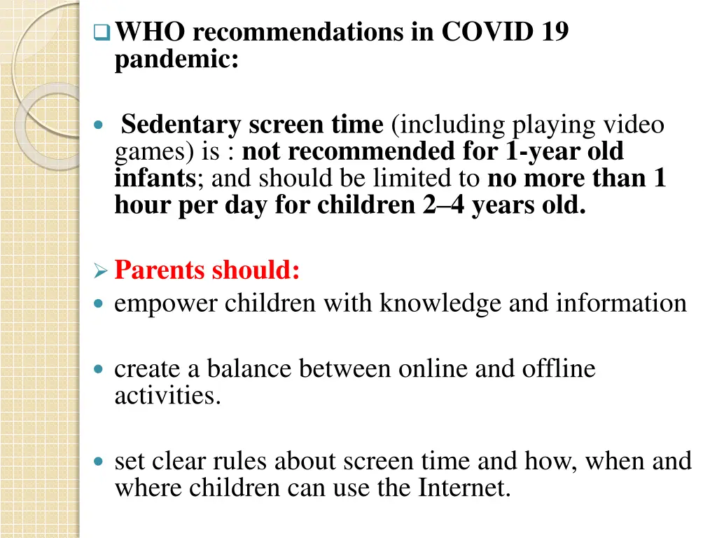 who recommendations in covid 19 pandemic