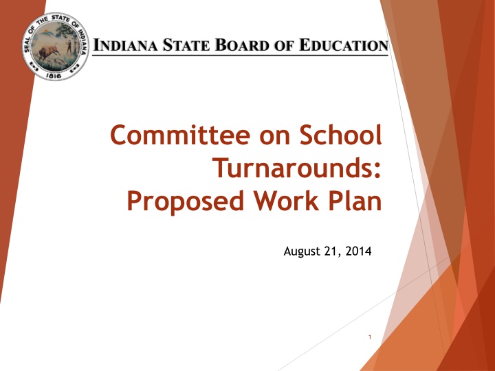 committee on school turnarounds proposed work plan