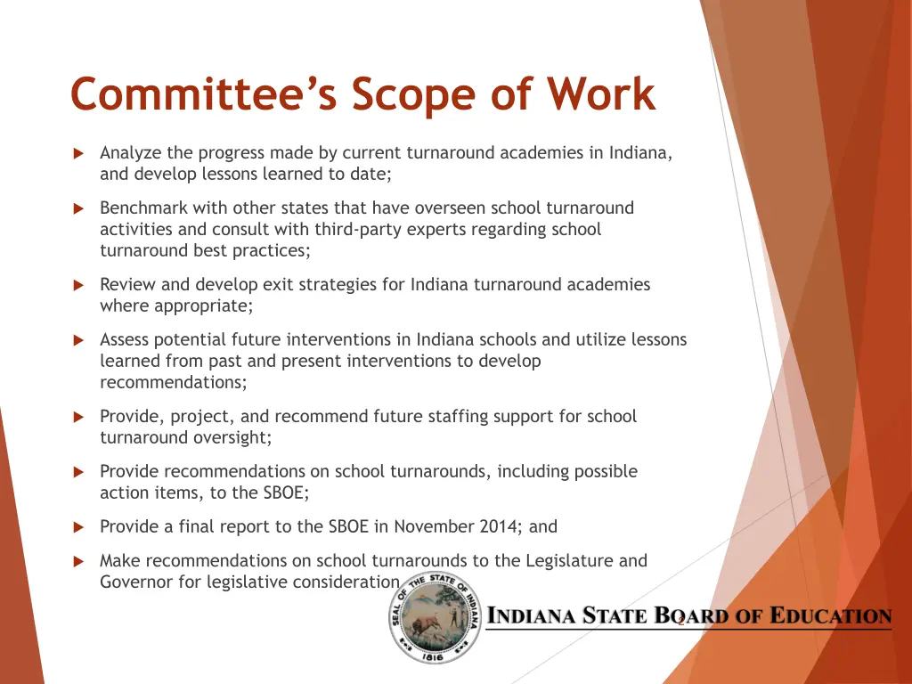 committee s scope of work