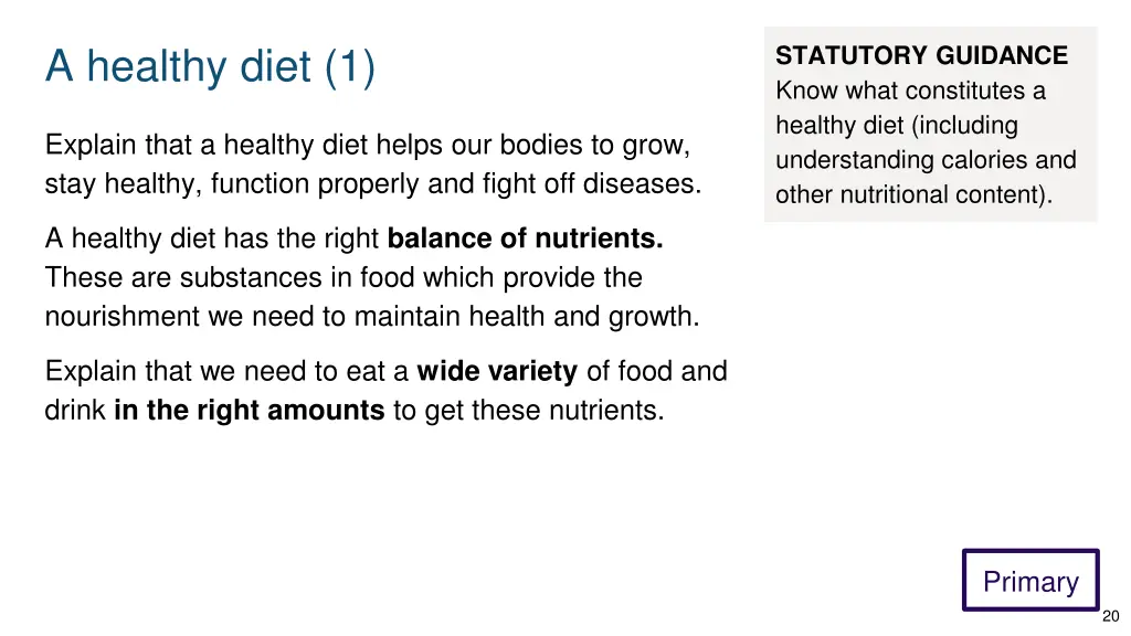 a healthy diet 1