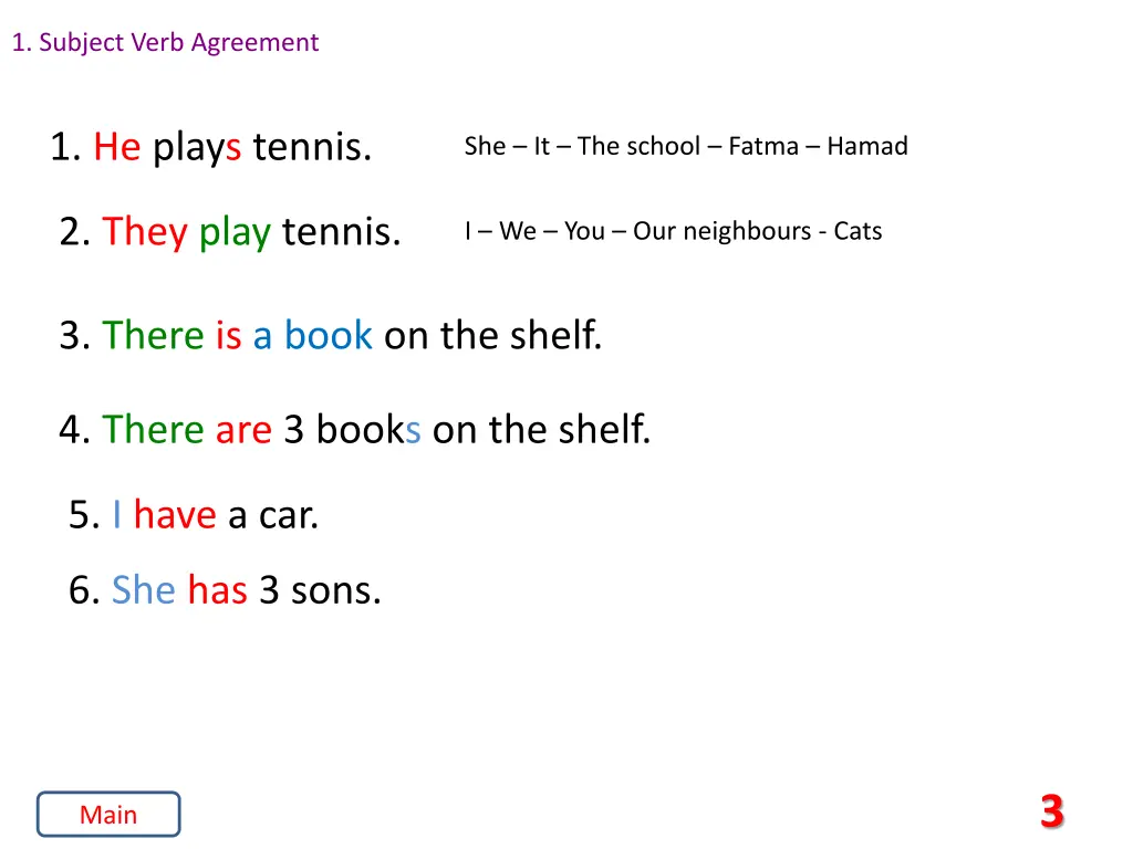 1 subject verb agreement 1