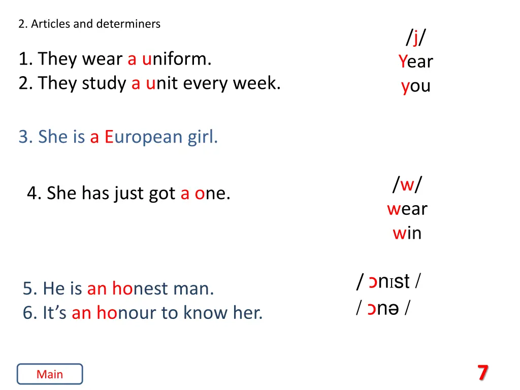 2 articles and determiners 1