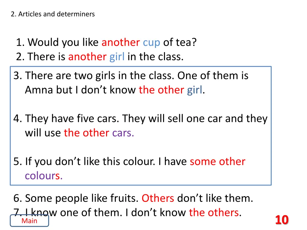 2 articles and determiners 4