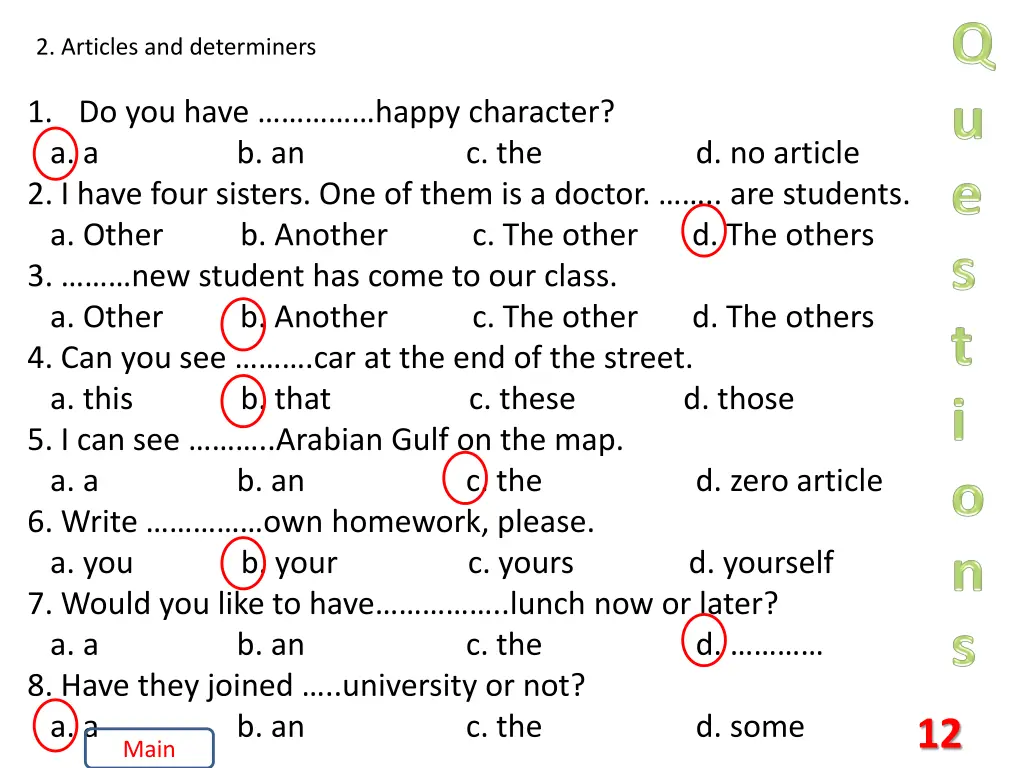 2 articles and determiners 6