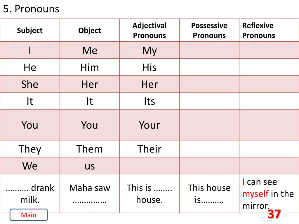 5 pronouns 13