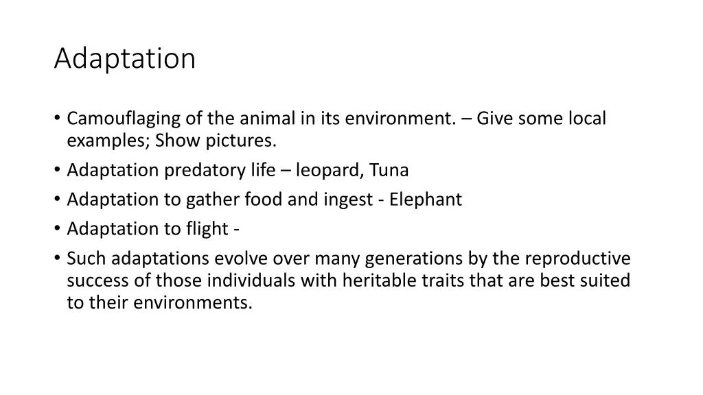 adaptation