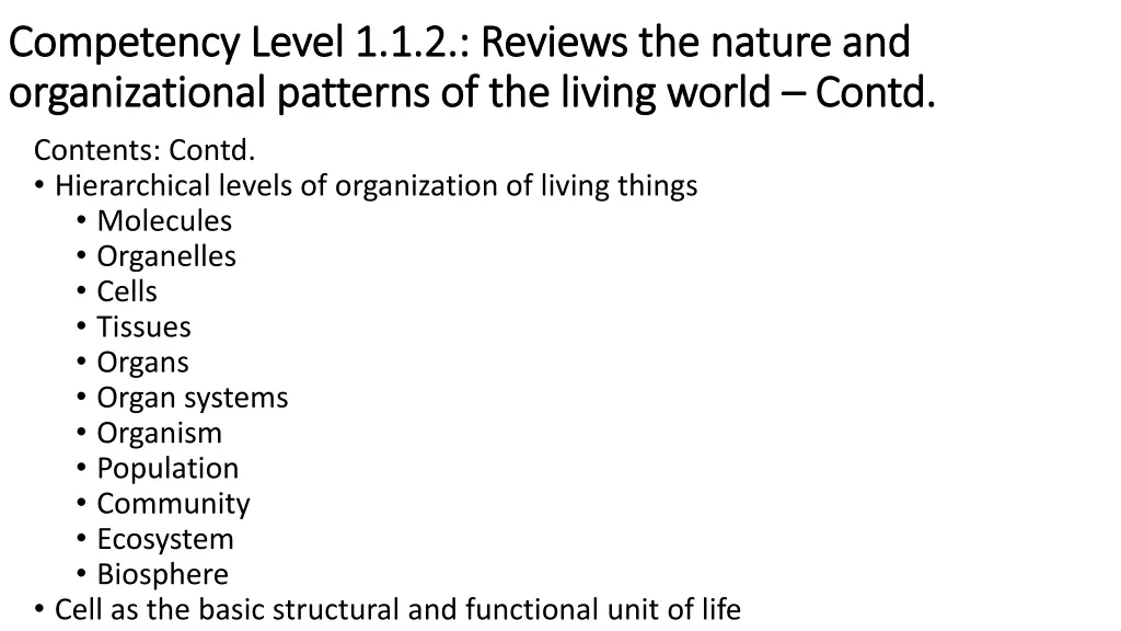 competency level 1 1 2 reviews the nature 1