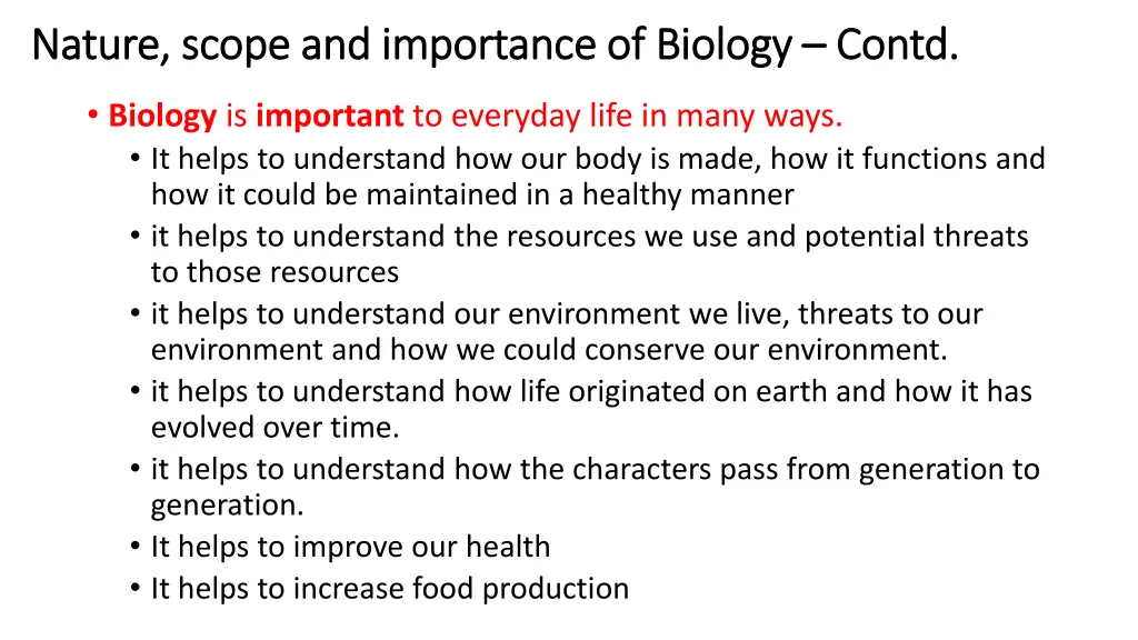nature scope and importance of biology nature 2