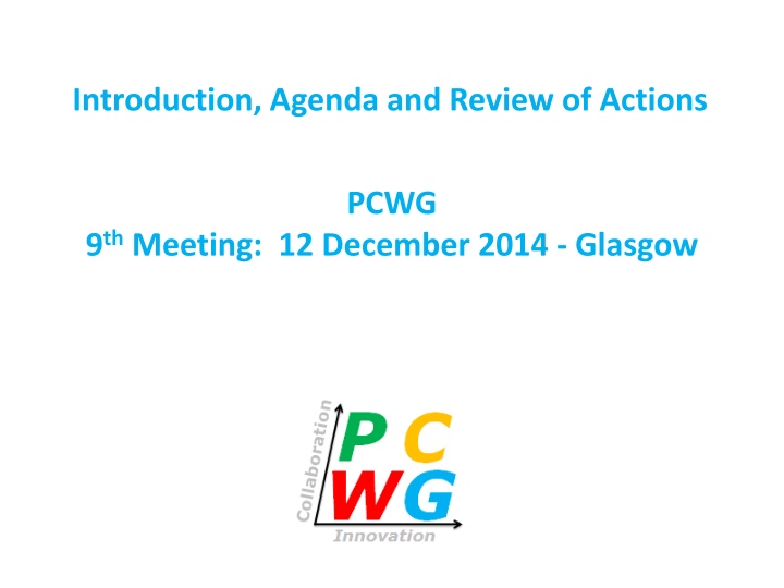 introduction agenda and review of actions