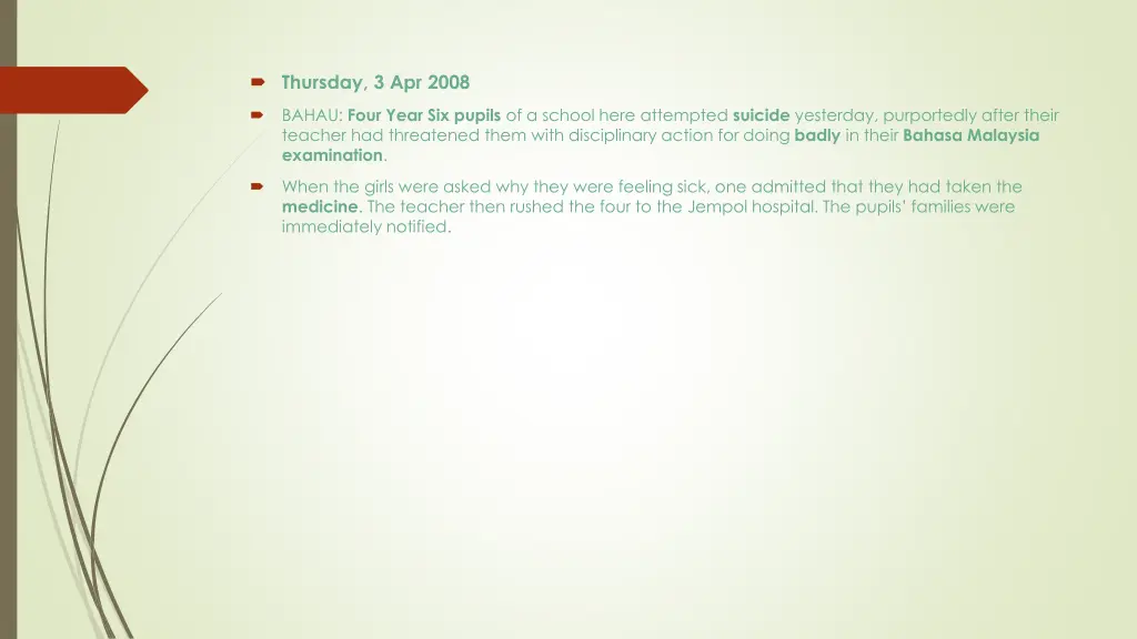 thursday 3 apr 2008