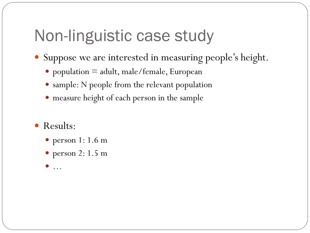 non linguistic case study