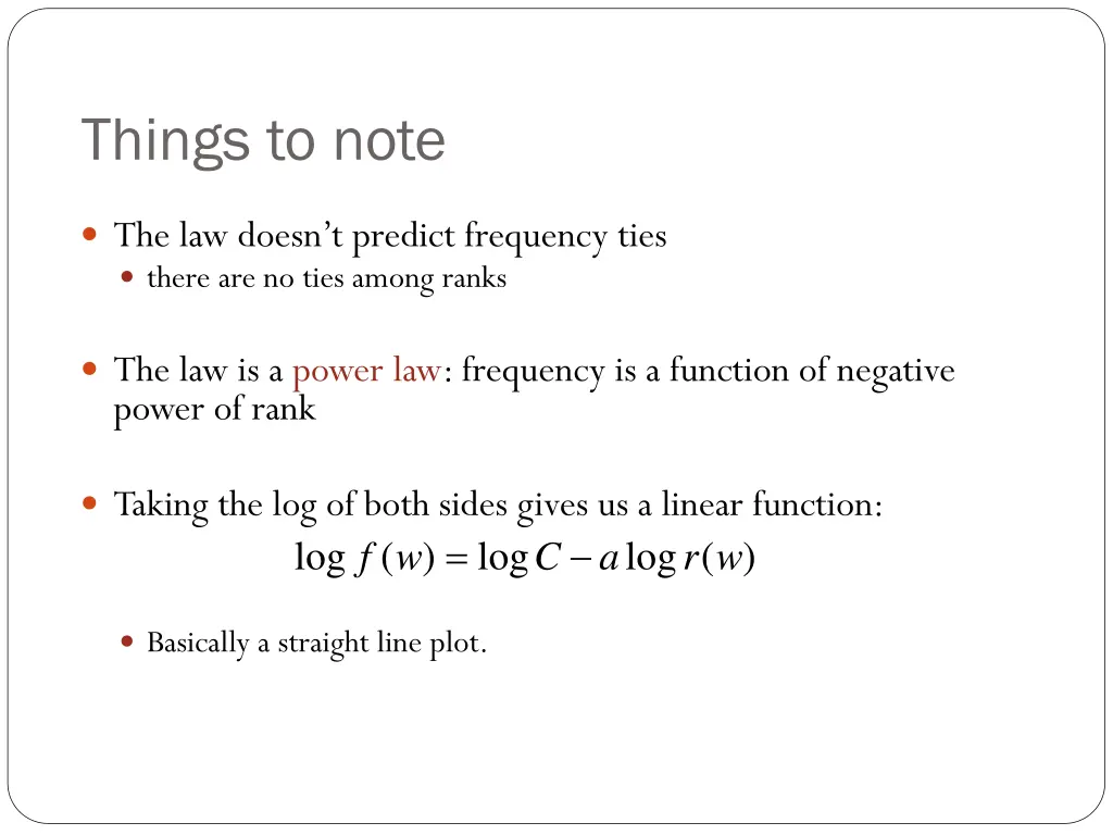 things to note