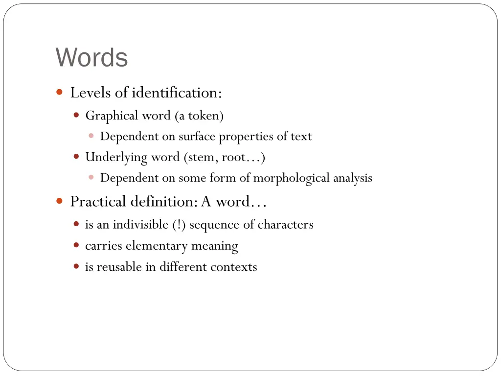 words