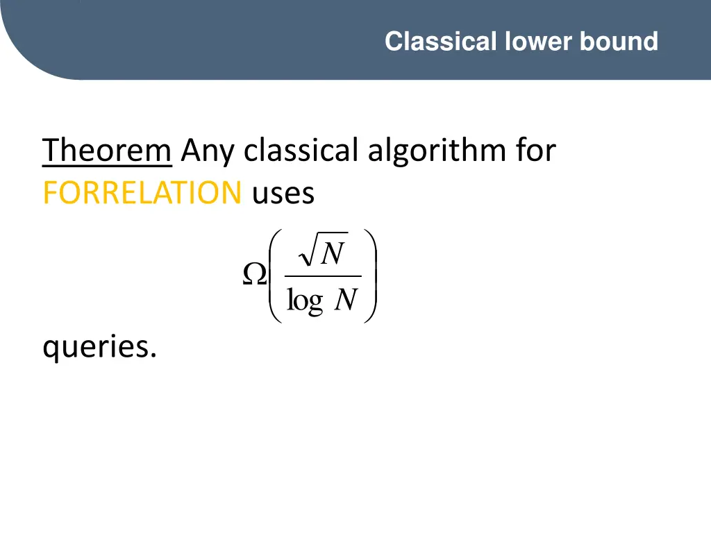 classical lower bound