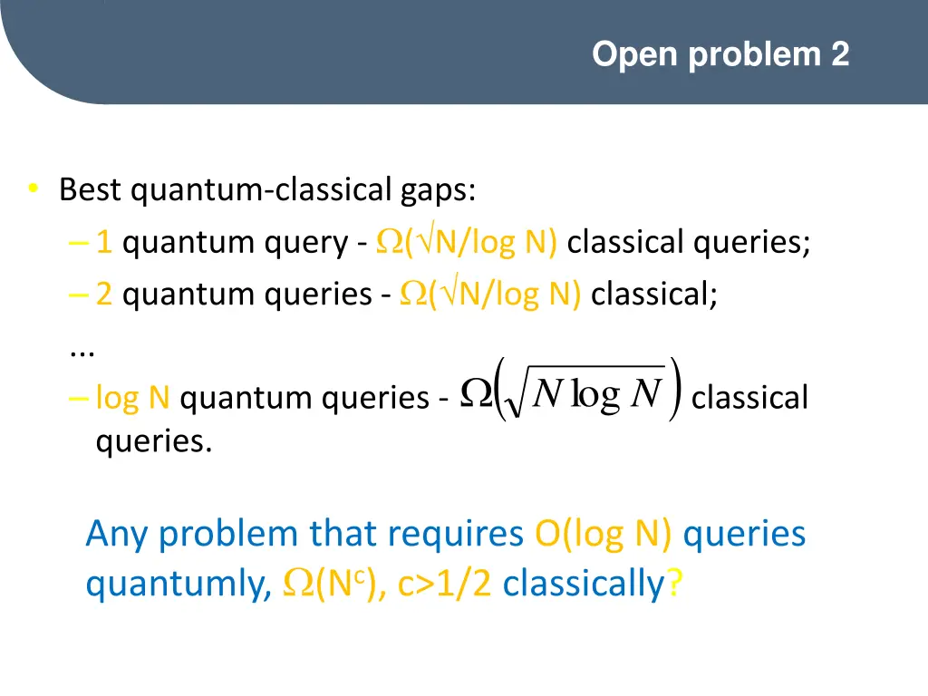 open problem 2