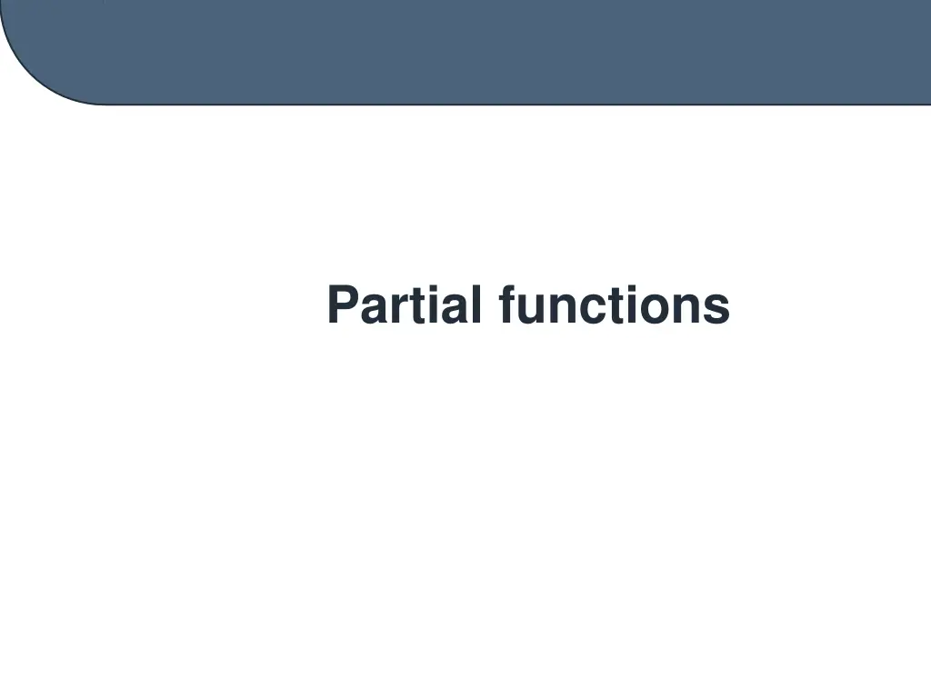 partial functions