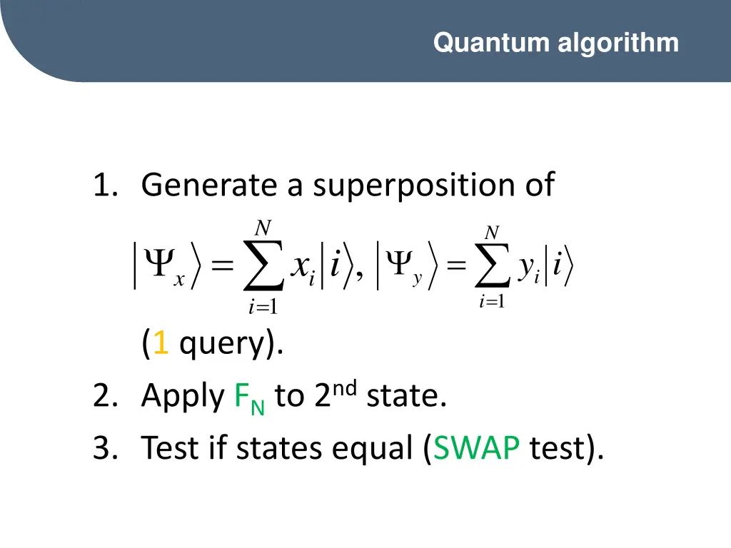 quantum algorithm