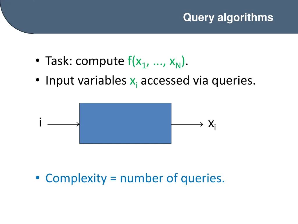 query algorithms