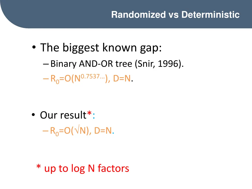 randomized vs deterministic