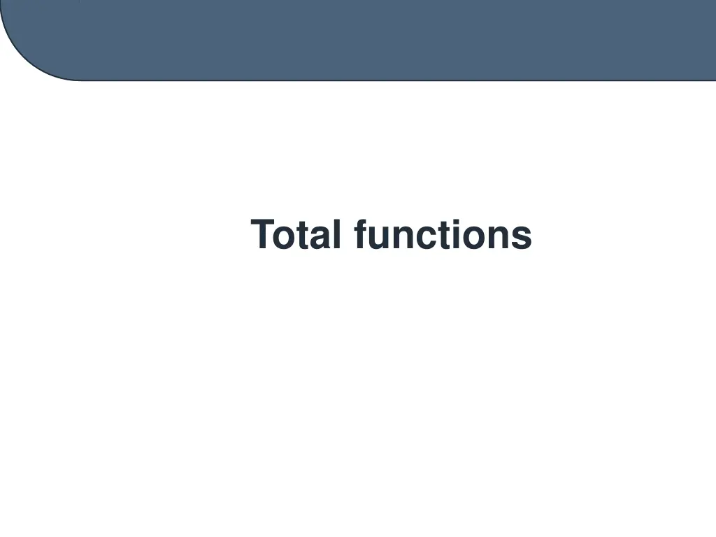 total functions
