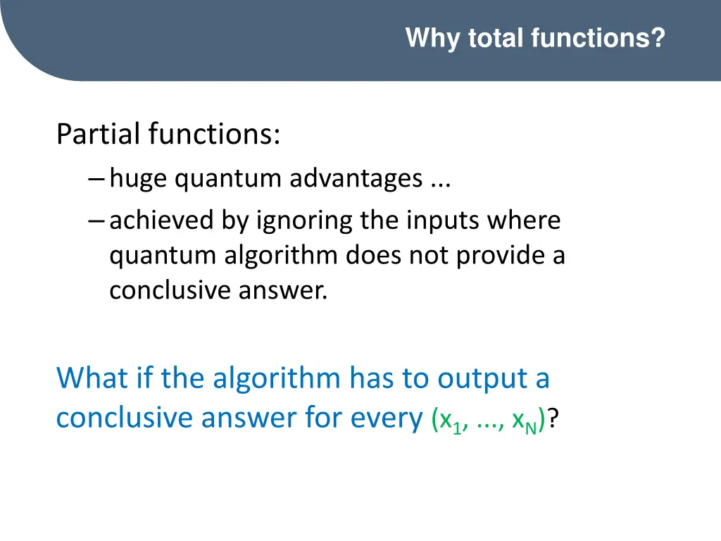 why total functions