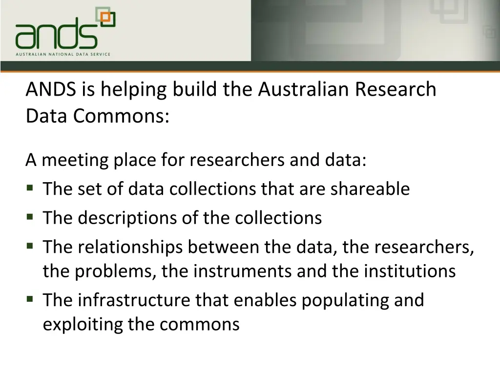 ands is helping build the australian research