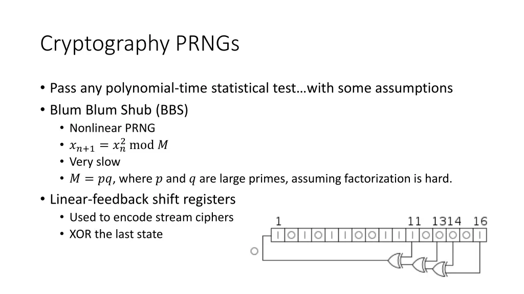 cryptography prngs