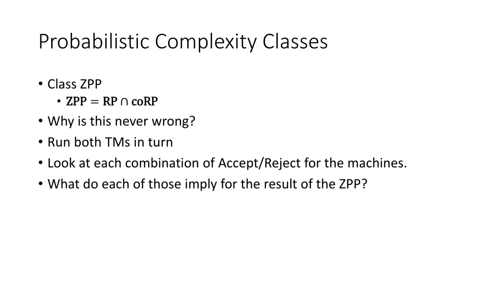 probabilistic complexity classes 1