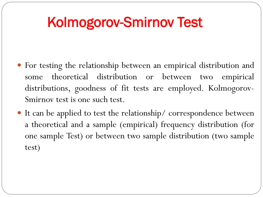 kolmogorov kolmogorov smirnov test smirnov test 1