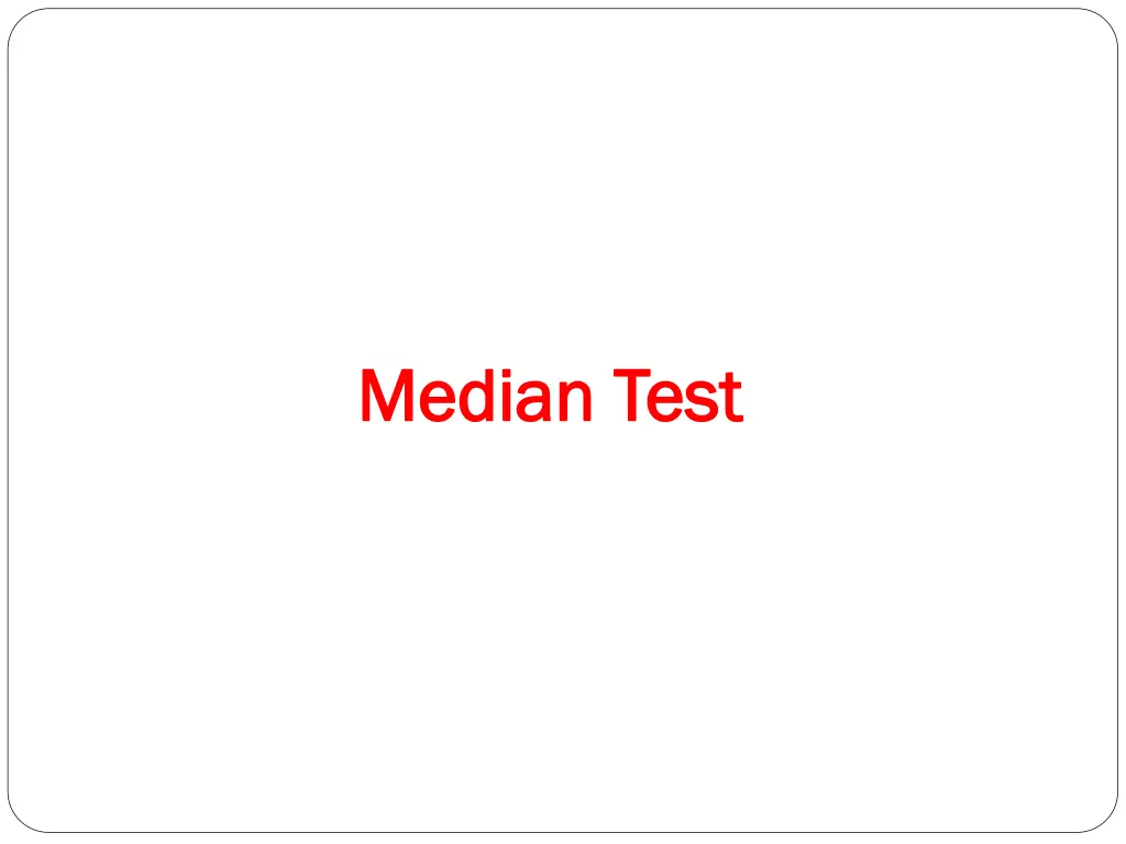 median test median test