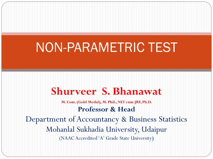 non parametric test