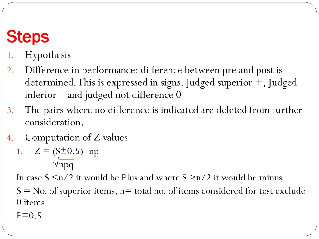 steps steps 1 hypothesis 2 difference