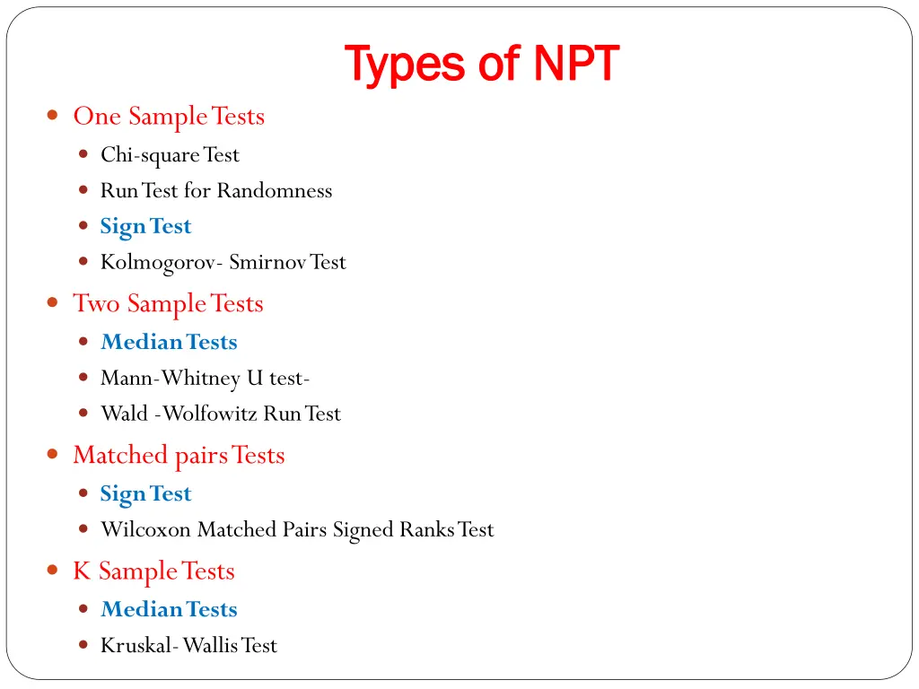 types of npt types of npt