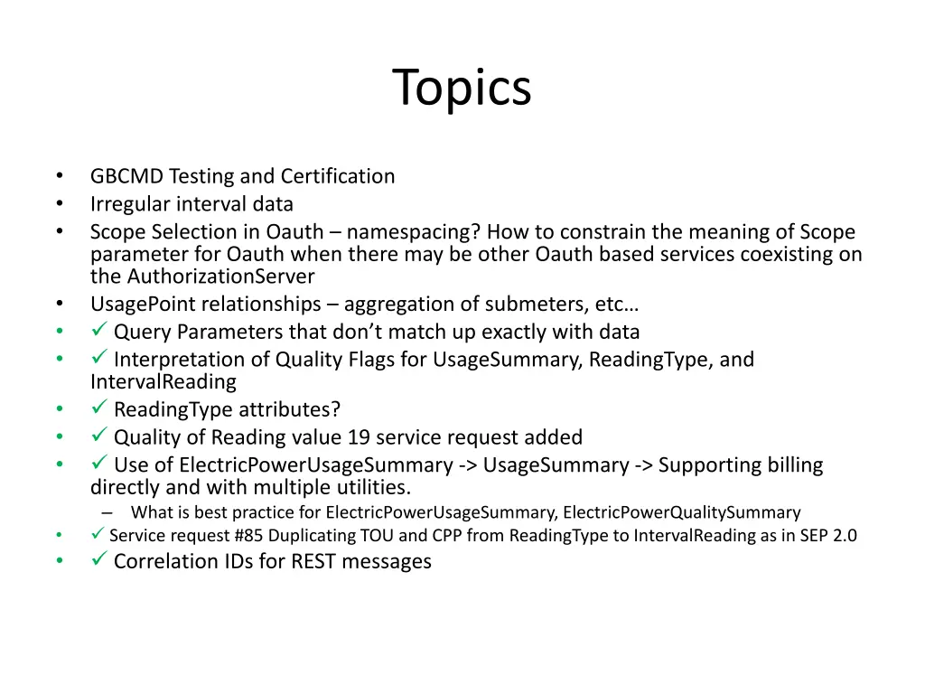 topics
